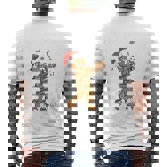 Christmas Gingerbread Oh Snap Cookie Xmas Golfer Golf Player Men's T-shirt Back Print | Seseable UK