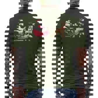 Christmas Golden Doodle Men's T-shirt Back Print - Seseable