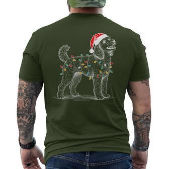 Christmas Goldendoodle Santa Doodle Dog Reindoodle Dog Men's T-shirt Back Print - Thegiftio UK