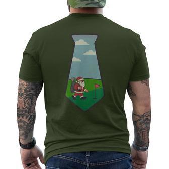 Christmas Golf Xmas Golfing Santa Golfer Men's T-shirt Back Print - Thegiftio UK