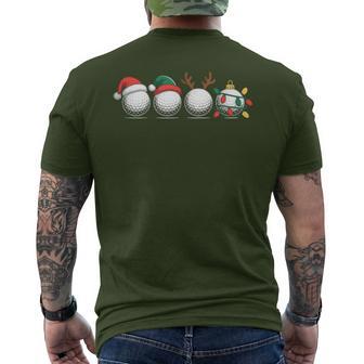 Christmas Golf Player X-Mas Balls Men's T-shirt Back Print - Thegiftio UK