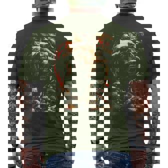 Christmas Labrador Retriever Santa Hat Festive Winter Dog Men's T-shirt Back Print - Monsterry