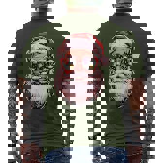 Christmas Lights Snowflake Sunglasses Santa Men's T-shirt Back Print | Seseable CA