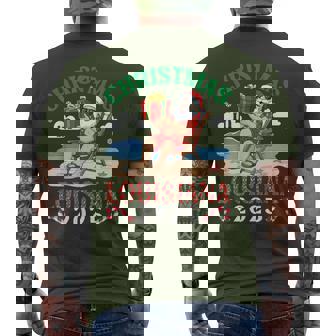 Christmas In Louisiana 2025 Santa Beach Lounge Holiday Vibes Men's T-shirt Back Print - Thegiftio