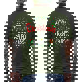 This Is My Christmas Pajama Family Matching Xmas Men's T-shirt Back Print | Seseable CA