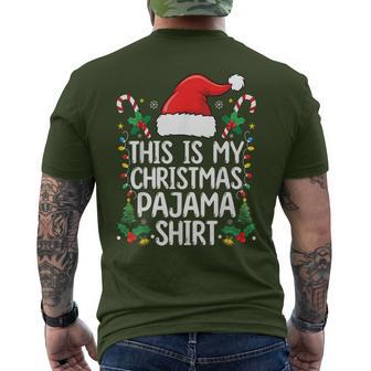 This Is My Christmas Pajama Holiday Xmas Pajama Men's T-shirt Back Print - Thegiftio UK