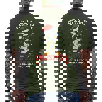 This Is My Christmas Pajama Penguin Dab Xmas Pjs Men's T-shirt Back Print | Mazezy