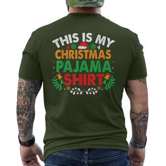 This Is My Christmas Pajama Men's T-shirt Back Print - Thegiftio UK