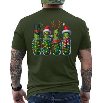 Christmas Pickle Holiday Pickle Jars Santa Ugly Humor Men's T-shirt Back Print - Thegiftio UK