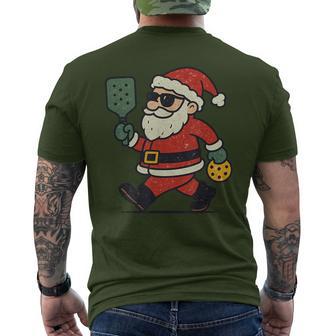 Christmas Pickleball Santa Xmas Men's T-shirt Back Print - Thegiftio UK