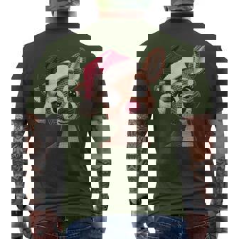 Christmas Reindeer Crochet Merry Christmas Reindeers Men's T-shirt Back Print - Monsterry