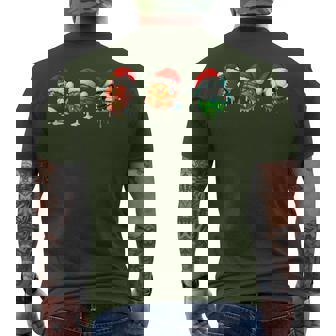 Christmas Santa Football Basketball Soccer Ice Cream Drip Men's T-shirt Back Print - Monsterry