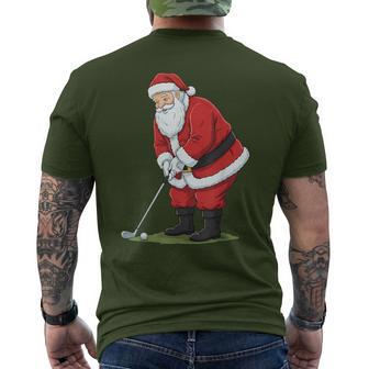 Christmas Santa Golf Golfer Xmas Christmas Golfing Men's T-shirt Back Print - Thegiftio UK