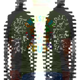 Christmas Squad Dabbing Santa Elf Deer Family Matching Men's T-shirt Back Print | Mazezy