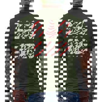 Christmas Tree Cake Matching Family Party Pajama Big Bro Men's T-shirt Back Print - Monsterry