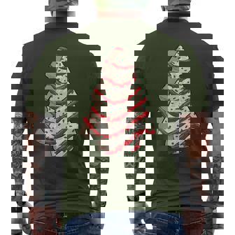 Christmas Tree Frosting Frosted Cake Debbie Snack Men's T-shirt Back Print - Thegiftio