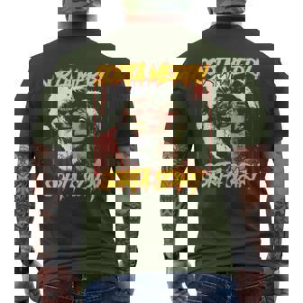 Christmas Vintage Horror Creepy Santa Claus Scary Xmas Men's T-shirt Back Print | Mazezy