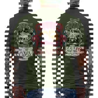 Classic Retro Christmas Cat – Vintage Holiday Men's T-shirt Back Print - Monsterry