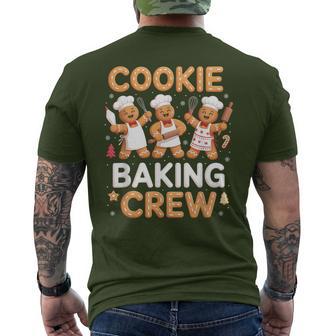 Cookie Baking Crew Christmas Gingerbread Lovers Xmas Pajamas Men's T-shirt Back Print - Thegiftio UK