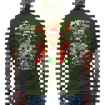 Cookie Baking Crew Gingerbread Santa Family Christmas Lights Men's T-shirt Back Print | Seseable CA