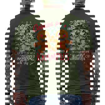 Cookies For Krampus Gothic Christmas Men's T-shirt Back Print - Seseable