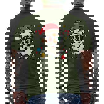 Cool Santa Head 6-7 Meme 67 Christmas Sunglasses Men's T-shirt Back Print - Monsterry