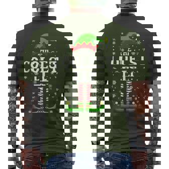 Coolest Elf Christmas Family Matching Men's T-shirt Back Print - Monsterry