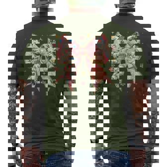 Coquette Bow Nutcracker Christmas Xmas Family Pajama Holiday Men's T-shirt Back Print - Thegiftio