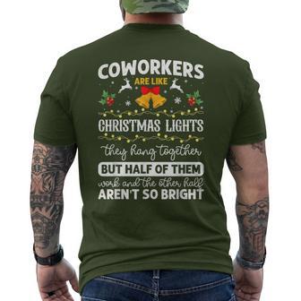 Coworkers Are Like Christmas Lights They Hang Together Men's T-shirt Back Print - Thegiftio UK