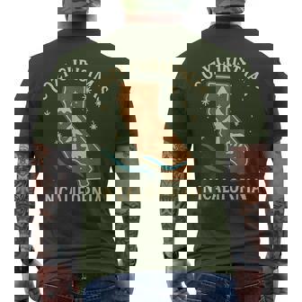 Cozy Christmas California Tree Bear Snowflake Fun Men's T-shirt Back Print - Thegiftio