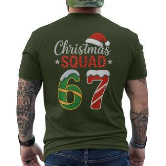 Cute 67 Six Seven Meme Brainrot 67 Christmas Squad Men's T-shirt Back Print - Thegiftio UK