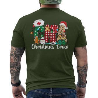 Cute Cna Christmas Crew Santa Gingerbread Nursing Squad Men's T-shirt Back Print - Thegiftio UK