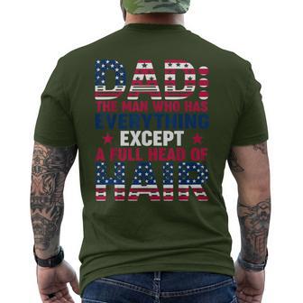 Dad Who Have Everything Except Hair Pjs Christmas Xmas Men Men's T-shirt Back Print - Thegiftio UK