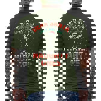 Dear Santa They Are The Naughty Ones Christmas Men's T-shirt Back Print - Monsterry