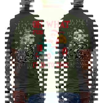 Dirt Bike Ugly Christmas Motocross What Fun It Is To Ride Men's T-shirt Back Print | Seseable FR