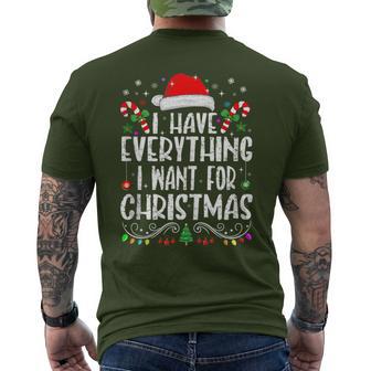 I Have Everything Want For Christmas Its Me I'm Couple Men's T-shirt Back Print - Thegiftio UK