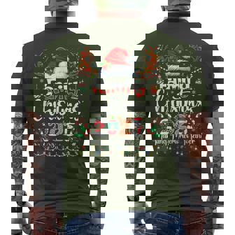 Family Christmas 2025 Matching Squad Santa Elf Xmas Men's T-shirt Back Print - Thegiftio