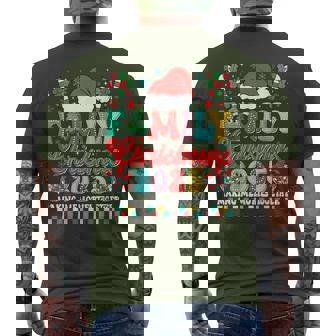 Family Christmas 2025 Pajamas Outfit Matching Xmas Men's T-shirt Back Print | Seseable CA