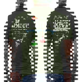 Family Christmas Pajamas Matching Whatever Men's T-shirt Back Print | Seseable CA