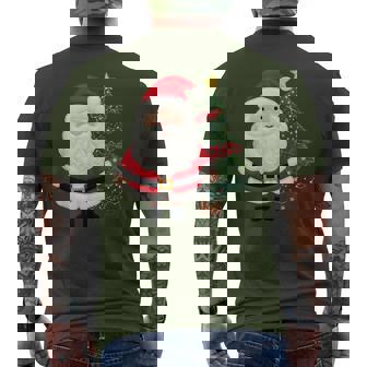 Farmhouse Santa Cozy Christmas Cheer Vintage Holiday Men's T-shirt Back Print - Monsterry