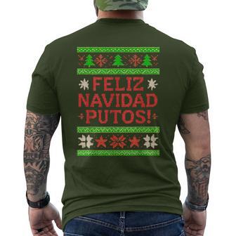 Feliz Navidad Putos Ugly Christmas Sweater Men's T-shirt Back Print - Thegiftio UK