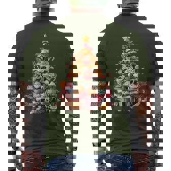 Festive Christmas Dessert Tree Holiday Baking Sweet Cupcake Men's T-shirt Back Print - Thegiftio