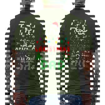 First Christmas As A Dad New Daddy 1St Christmas Dad Men Men's T-shirt Back Print | Mazezy