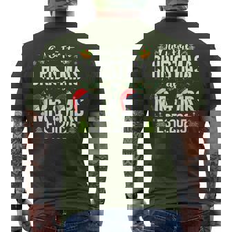 Our First Christmas As Mr & Mrs 2025 Married Couples Pajamas Men's T-shirt Back Print - Thegiftio