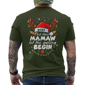First Time Mamaw 2026 Let The Spoiling Begin Xmas Men's T-shirt Back Print - Monsterry