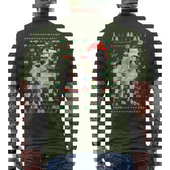 French Bulldog Christmas Pajama Ugly Sweater Santa Xmas Men's T-shirt Back Print - Thegiftio