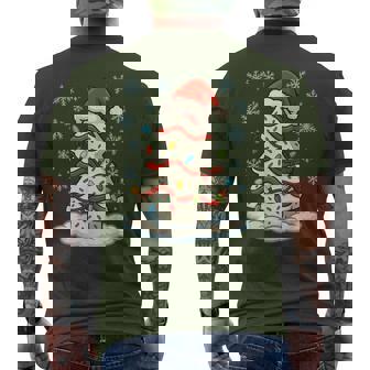 Fun Christmas Lights Wrapped On Christmas Tree Food Cake Men's T-shirt Back Print | Seseable CA