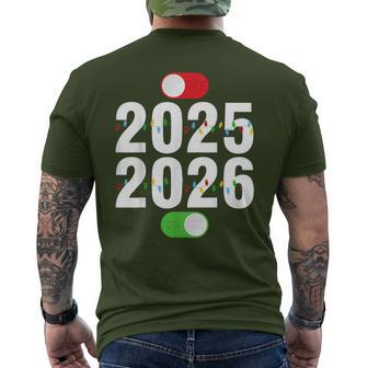 2025 Off 2026 On Christmas Lights Happy New Year 2026 Men's T-shirt Back Print - Thegiftio UK