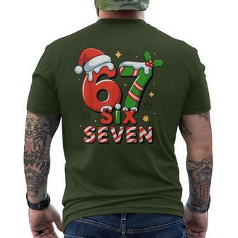 67 Meme Christmas Six Seven Santa Holiday Men's T-shirt Back Print - Thegiftio UK