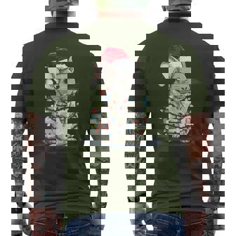 Chinchilla Christmas Graphics Animal Lights Lover Men's T-shirt Back Print | Mazezy